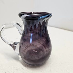 Purple and White Glass Pitcher